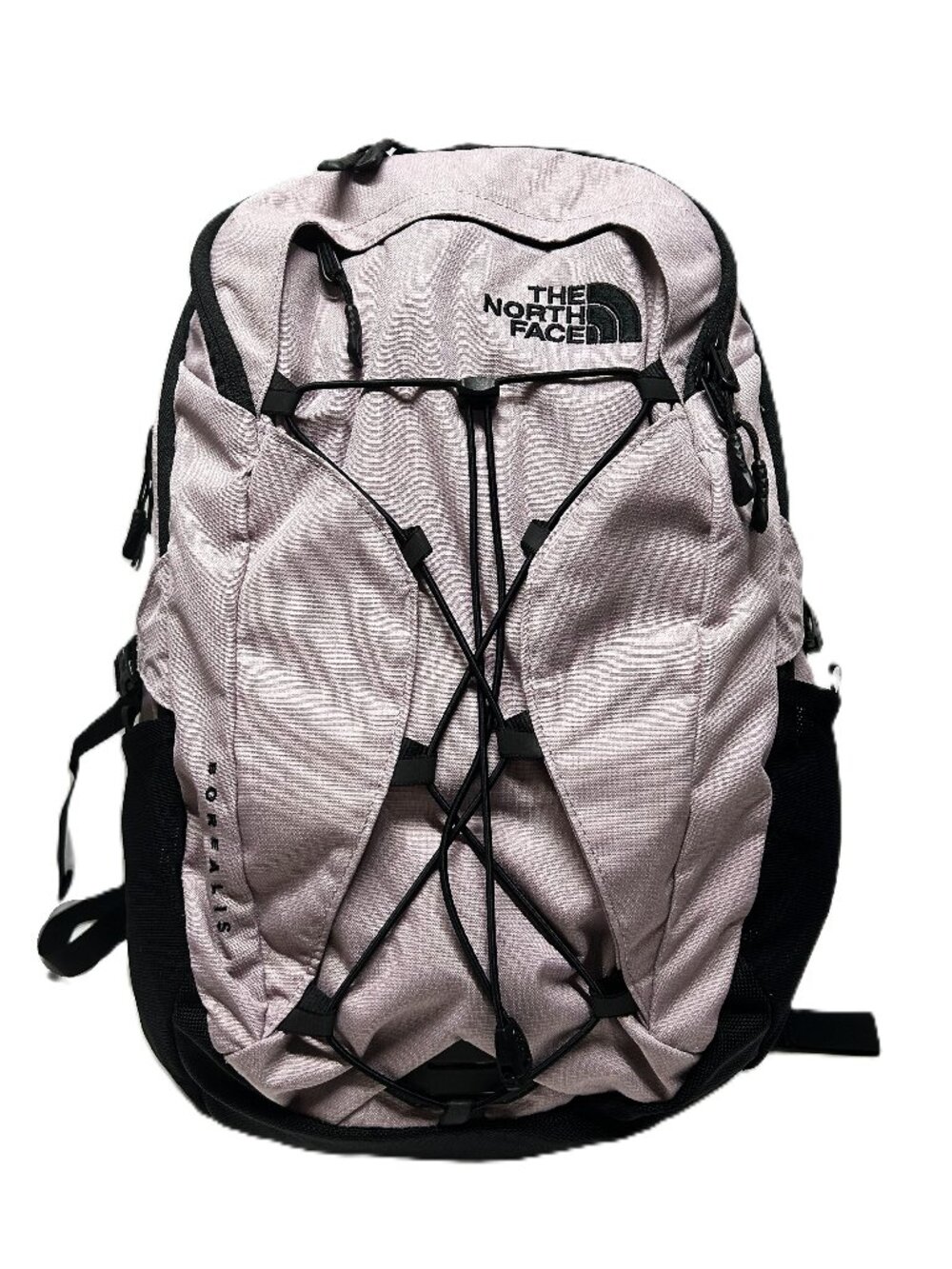 The North Face black and lavender backpack